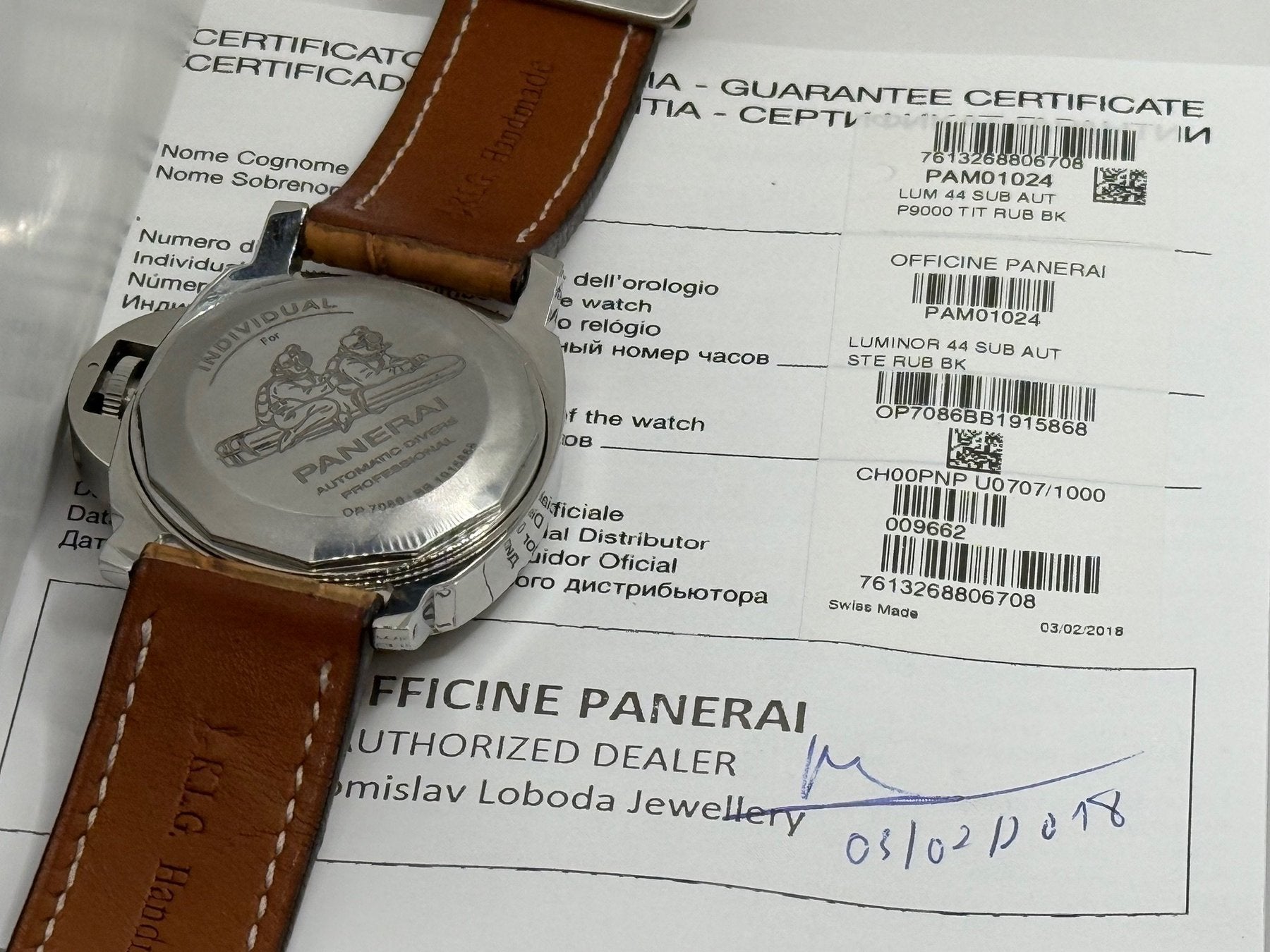 Panerai Luminor Submersible PAM 01024 Customized and restored