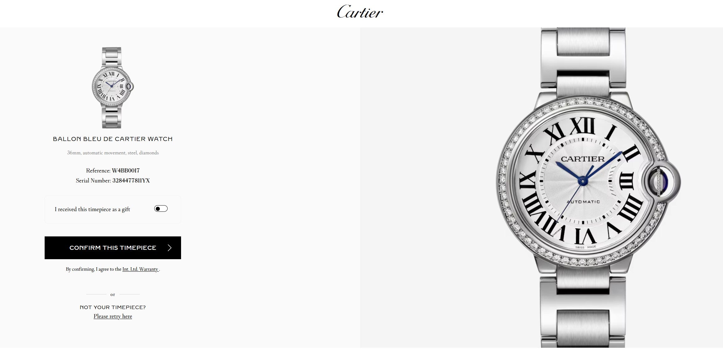Cartier Ballon Bleu 42 mm W69012Z4 Professionalmente restaurato