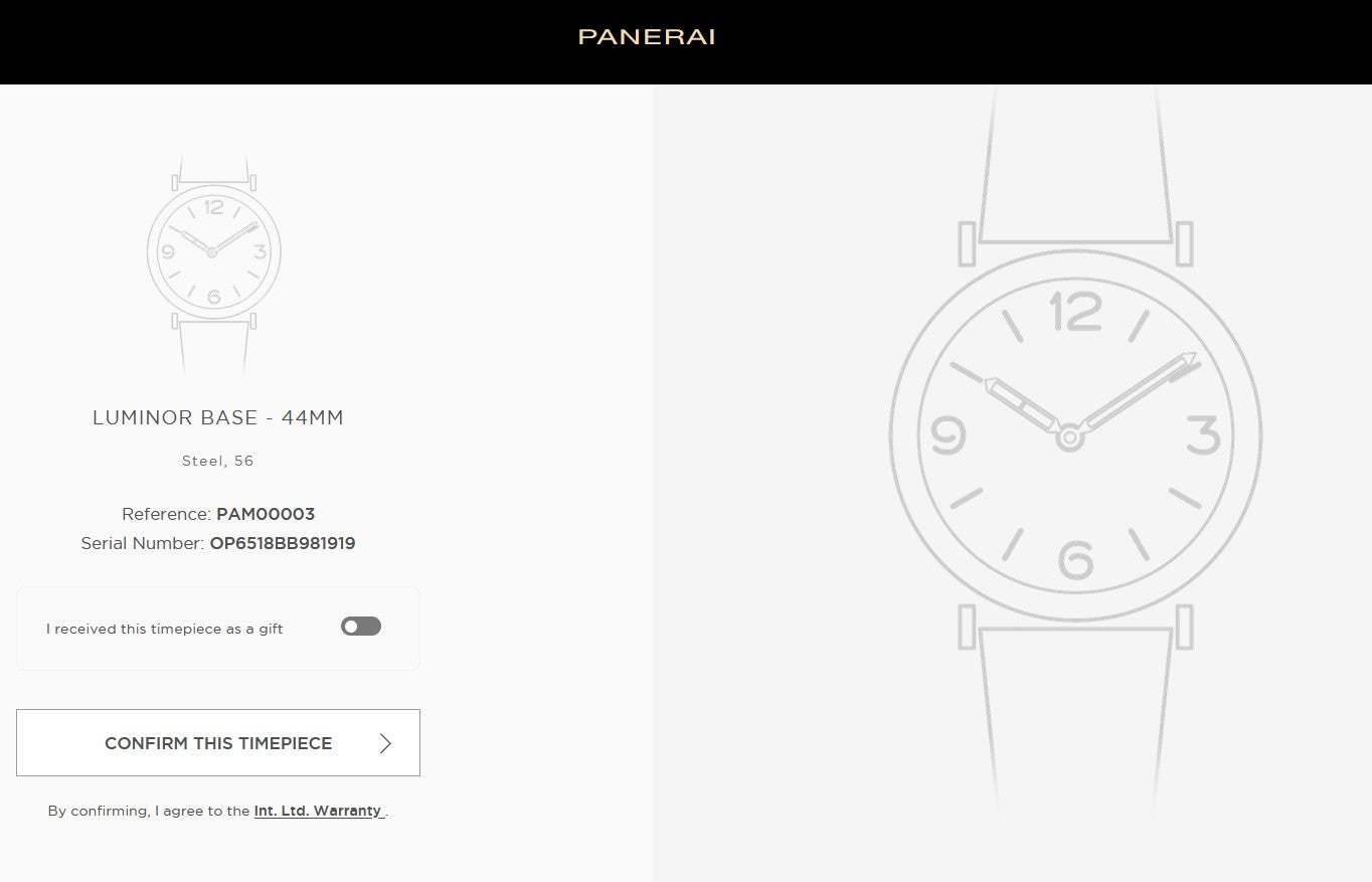 Panerai PAM 00003 Luminor Marina Professionally Restored Watch